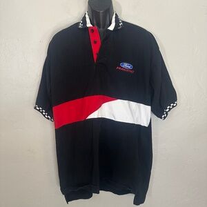 Ford Racing Embroidered Polo XXL Gently worn 100% combed cotton 25" armpits